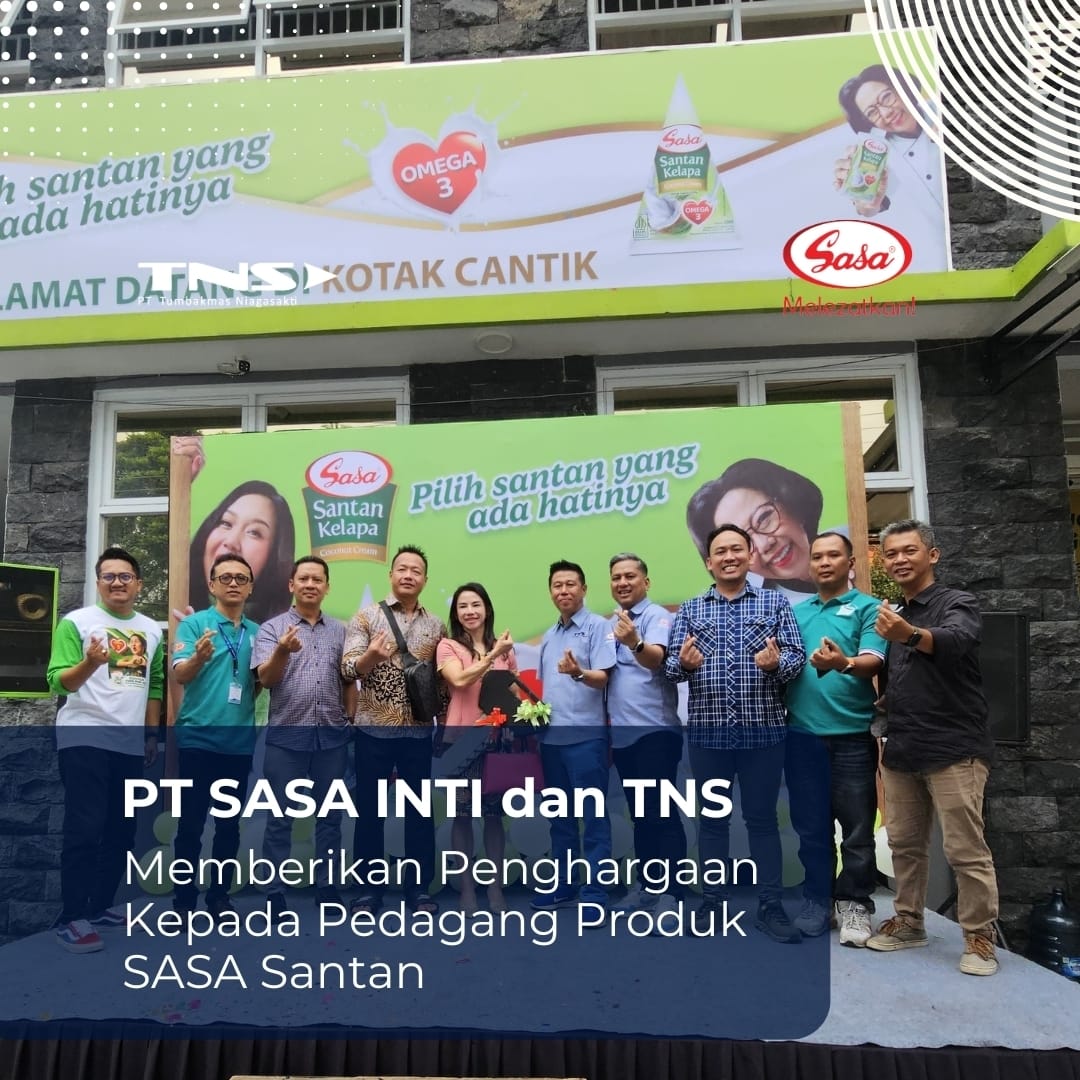 PT SASA INTI dan TNS Memberikan Penghargaan Kepada Pedagang Produk SASA Santan Tumbakmas Niagasakti